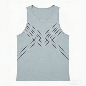 <b>Men's</b> U Neck Loose Fit Tank Top Vests Solid Color Racer-back <b>Singlets</b> <b>Men</b> Gym Fitness Tank Tops Sleeveless T Shirts Male - Product Image 4