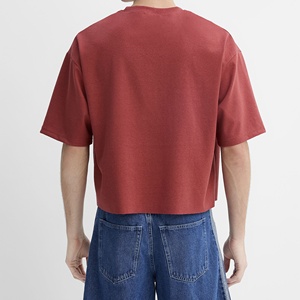 เสื้อยืดโอเวอร์ไซส์ทรงหลวม คุณภาพสูง เนื้อผ้าหนา 100% ผ้าฝ้าย ซักแบบวินเทจ ขายส่ง รับผลิตตามแบบ สำหรับผู้ชายและผู้หญิง - Product Image 2
