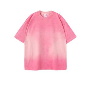 T-shirt vintage délavé effet soleil, coupe oversize unisexe, coupe carrée, en coton, épaules tombantes, style décontracté, streetwear urbain. - Product Image 2