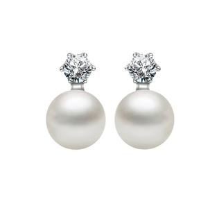 Perle d'eau douce grise et blanche 6-7 mm, perle de Mantou propre et bien tempérée avec six griffes, bijoux pour femmes - Product Image 4