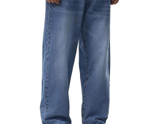 Wholesale Custom Vintage High Quality <b>Men</b> Denim Pants <b>Men</b> Loose Fit <b>Jeans</b> Straight Baggy <b>Jeans</b> Wide Leg <b>Jeans</b> <b>for</b> <b>Men</b> - Product Image 6