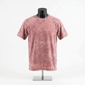 T-shirt surdimensionné en coton 100% tricoté, délavé à l'acide, respirant et à séchage rapide, personnalisable en gros pour hommes - Product Image 1