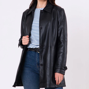 Hot Selling Women's <b>Leather</b> <b>Jacket</b> Black Color Highest Quality Best Supplier Top Fashionable Women <b>Genuine</b> <b>Leather</b> <b>Jacket</b> 2026 - Product Image 1