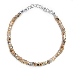 Pulsera de Prehnita Elegante Hecha a Mano con Diseño Único, Joyería de Piedras Preciosas de Plata de Ley 925 para Mujer - Product Image 1