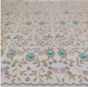 Stretch Mesh Embroidery <b>Fabric</b> for Bodycon Dress and Fashion Wear From India Manufacture At Bulk Price - Product Image 3