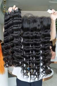 ผมมนุษย์หยักศกธรรมชาติแบบ100% ผมมนุษย์เวียดนามแบบไม่ผ่านการแปรรูป - Product Image 4