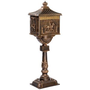 Cassetta Postale Robusta in Alluminio Pressofuso con 2 Chiavi, Sportello a Battente, Bulloni di Espansione, Pannello per Indirizzo, Cassetta Postale Grande in Acciaio per Lettere - Product Image 1
