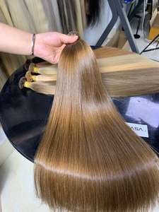 Prix de gros Extensions de cheveux à la kératine vietnamienne Remy 100g couleur claire 60cm longueur Machine Double trame paquets de cheveux bruts - Product Image 2