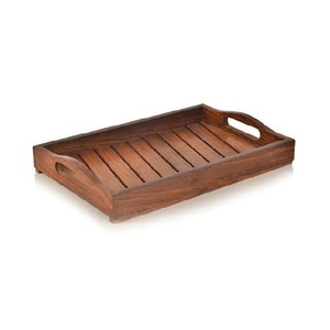 Magnifique plateau de service en bois naturel, organisateur de table fait main, plateau de petit-déjeuner, décoration de cuisine et de maison, cadeau - Product Image 3