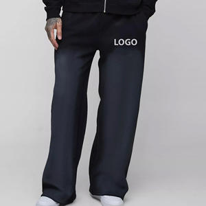 New Arrived Custom DTG Printed Logo Washed Casual Men's 100% Cotton Canvas Heavyweight Breathable Sweatpants - Product Image 3