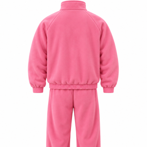Survêtement polaire en gros pour hommes – Tenue de sport chaude avec veste zippée et pantalon de jogging pour l'entraînement hivernal et le quotidien - Product Image 4