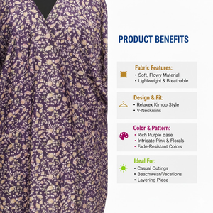 Kaftan de nuit artisanal en soie Habotai bleu marine, col en V, manches à volants, 100% soie pure, vêtement de détente de luxe, robe de soirée pour femme, chef-d'œuvre - Product Image 4