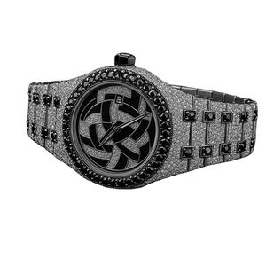Customization Hip Hop Luxury Ap <b>Watch</b> Men Diamond Quartz <b>Watch</b> Black Iced Out Full VVS Moissanite <b>Watch</b> Verified Supplier - Product Image 1
