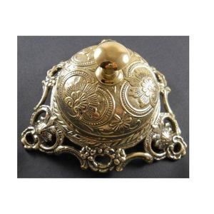 Campana de Mesa de Aluminio Estilo Antiguo, Campana de Mesa de Aluminio Vintage para Restaurante, Oficina, Cocina, con Botón de Presión Manual - Product Image 1