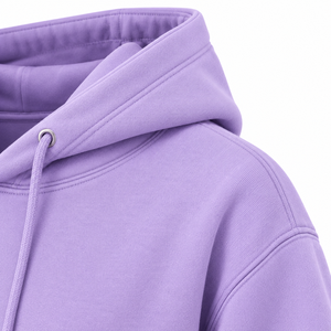Sweat à capuche vintage lavande pour femme, motif universitaire, avec poche avant, idéal pour l'hiver, tenue de campus, vente en gros OEM ODM - Product Image 4