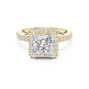 Anillos de Boda de Lujo de Diseñador, Oro de 14K, VS1, Color E, 2 CT, Corte Princesa, Diamante Cultivado en Laboratorio IGI, Anillos de Compromiso - Product Image 1