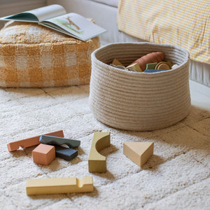 Panier de rangement décoratif durable et écologique 50% fibres de polyester et 50% bouteilles en PET recyclées et 50% coton pour la décoration intérieure - Product Image 2