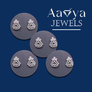 Fashion Jewelry <b>Earrings</b> <b>Silver</b> Diamond <b>Earrings</b> square Buy Direct From Supplier - Product Image 2