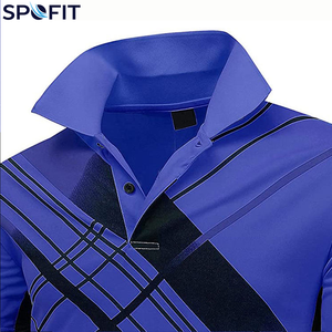 Nouveau style, polo d'affaires respirant en polyester 100%, séchage rapide, respirant, logo personnalisé, couleur unie, polo personnalisé pour homme - Product Image 4