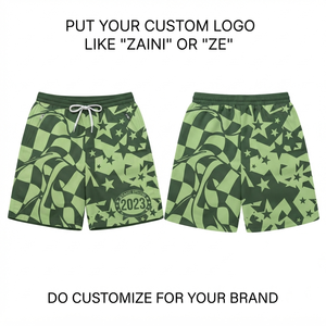 Shorts en maille polyester premium 160 GSM, motif flamme rouge et noir, logo personnalisé par sublimation, OEM ODM - Product Image 3