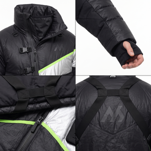 Custom Men's Modular <b>Techwear</b> Puffer <b>Jacket</b> Waterproof GORE-TEX Goose Down Asymmetric B2B OEM Outerwear - Product Image 4