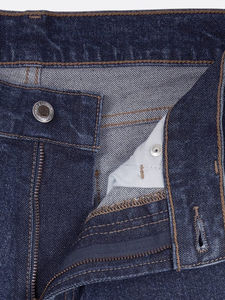 Pantalones Vaqueros de Mezclilla para Hombre, Corte Recto, Color Azul Índigo Oscuro, Pantalones de Algodón Clásicos de Cinco Bolsillos, Vaqueros Casuales Elásticos a la Moda - Product Image 4