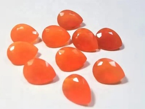 Compre en Línea 4mm x 6mm Natural cornalina corte de pera piedra preciosa facetada naranja semipreciosa piedra preciosa suelta a precio de fábrica al por mayor - Product Image 3