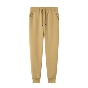 Pantalones deportivos para hombre al por mayor, diseño y logotipo personalizados, color sólido, con cordón ajustable, pantalones de felpa gruesos y cálidos, joggers. - Product Image 2