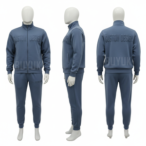 Conjunto Deportivo Verde Personalizado para Hombre, Sudadera con Cierre Completo y Pantalones Deportivos, Ropa Casual de Otoño, 100% Poliéster Transpirable, Corte Regular - Product Image 6