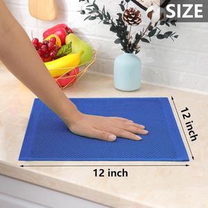 Strofinacci da Cucina in Cotone 100% a Nido d'Ape, Ultra Morbidi e Assorbenti, Asciugatura Rapida, 30x30 cm, Confezione da 8, Asciugamani Blueberry - Product Image 4