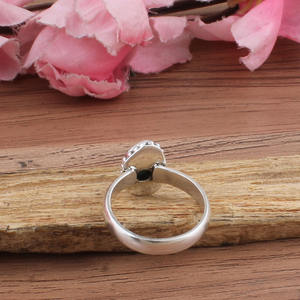 Vente en gros de bijoux en argent sterling 925 avec sertissage en turquoise bleu naturel classique, pierre précieuse de la République dominicaine, taille brillante - Product Image 5