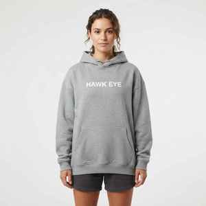 Sudadera con Capucha Extra Grande para Mujer, Color Gris, con Estampado de Letras Personalizado, Sudadera con Capucha y Bolsillo - Product Image 3