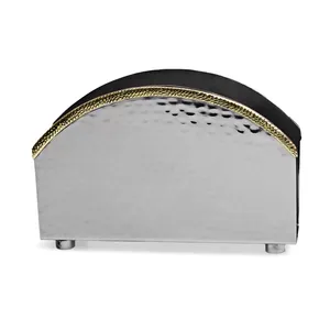 Porta Servilletas Bordado de Metal Negro Premium, Hecho a Mano, Ecológico, Estilo Mediterráneo, Accesorio Decorativo de Tela, Avión - Product Image 4