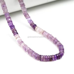 AAA Natural <b>Amethyst</b> Faceted Heishi Tyre Beads 6-7mm Natural Gemstone Beads for Jewelry Making 16 Inch Strand in Wholesale Price - Product Image 4