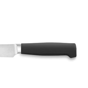 Cuchillos comerciales para carne con hoja de acero inoxidable suave y afilada y mango tradicional negro de tres remaches para cortar carne y servir a la mesa. - Product Image 3