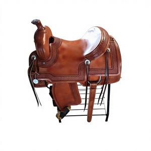 Silla de Montar Inglesa de Cuero Genuino de Búfalo con Diseño Grabado Personalizado, Asiento Cómodo y Ecológico para Carreras de Caballos - Product Image 3