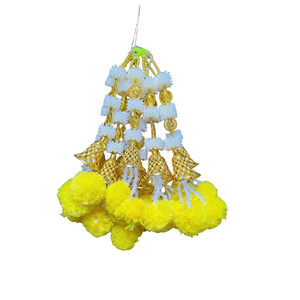 Guirnaldas Colgantes de Pared de Flores Artificiales de Genda Phool, Marigold y Tuberose, Clásicas, Elegantes, Vintage, de Lujo, para Decoración del Hogar, Bodas y Festivales - Product Image 2