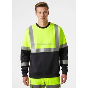 เสื้อสเวตเชิ้ตสะท้อนแสงแบบ Hi-Vis บริการ OEM ชุดทำงานทนไฟ แขนยาว โพลีเอสเตอร์ ความปลอดภัยสูง - Product Image 2