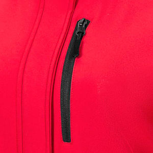 Veste softshell isolante noire pour femme, prix d'usine, manches longues et coupe-vent, idéale pour la course et les activités de plein air - Product Image 4