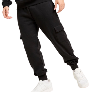 Ensemble de survêtement cargo en polaire pour homme avec sweat à capuche et pantalon à poches à rabat, coupe décontractée, style urbain, tenue de sport sur mesure OEM - Product Image 4