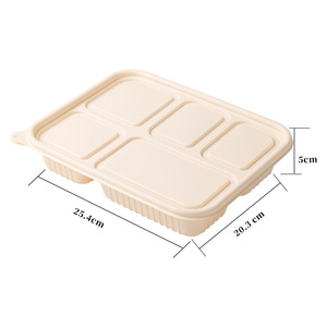 High Quality Cornstarch Biodegradable Food Storage Container Eco Friendly Disposable <b>Lunch</b> <b>Box</b> for Hot Sale 2025 - Product Image 2