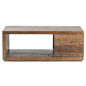 โต๊ะกาแฟไม้มะม่วงทรงสี่เหลี่ยมสไตล์ยุโรปแบบเรียบง่ายทันสมัย พร้อมกล่องเก็บของสำหรับห้องนั่งเล่น - Product Image 2