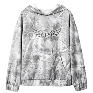 Sweat-shirt à capuche camouflage pour homme, coupe classique, imprimé, tricoté, décontracté, respirant, 100% polyester - Product Image 2