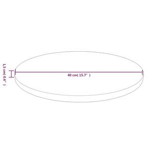 Plateau de table en bois de chêne brun foncé massif, 15,7 pouces x 0,6 pouces, pour tables basses - Product Image 4