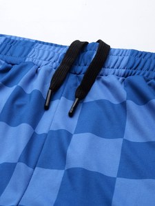 Pantalones cortos de algodón azules para hombre con cintura elástica y logo en la espalda, ropa informal - Product Image 5