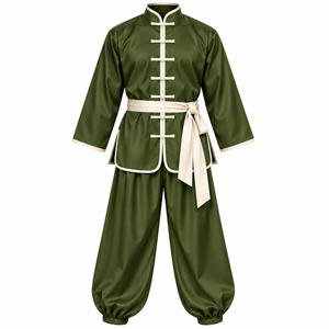 Ensemble d'uniformes de Kung Fu personnalisés, tenue d'arts martiaux Wushu avec veste et pantalon à boutons grenouille traditionnels pour l'entraînement - Product Image 3