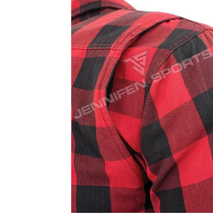 Camisa de Franela con Diseño a Cuadros Personalizado, 100% Algodón, Estilo Motociclista, Etiqueta de Diseño Personalizado, Talla Grande, Mezcla de Poliéster - Product Image 4