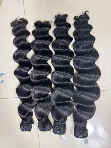 Offre exceptionnelle pour le mois de mars ! Cheveux humains vierges Remy vietnamiens en vrac, ondulations profondes et ondulations aquatiques, pour femmes, pour tressage humide et extensions à la peau - Product Image 4