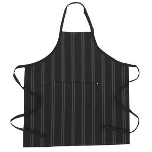 Tablier de chef professionnel noir pour cuisine, barbecue, avec grandes poches, en tissu coton/polyester - Product Image 1