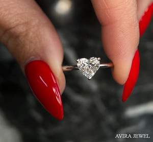 Anillo de Compromiso Clásico con Diamante Moissanite Corte Corazón Premium, EF VVS, Joyería Nupcial para Mujer, Plata 925, Sin Níquel, Sin Plomo - Product Image 6